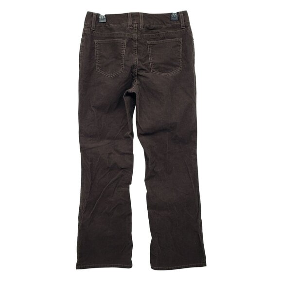 LL Bean Brown Corduroy Favorite Fit Straight Pants 8 Regular Womens Fall Winter - Picture 3 of 9